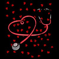 Valentines Day Nurse Stethoscope Hearts City Backpack