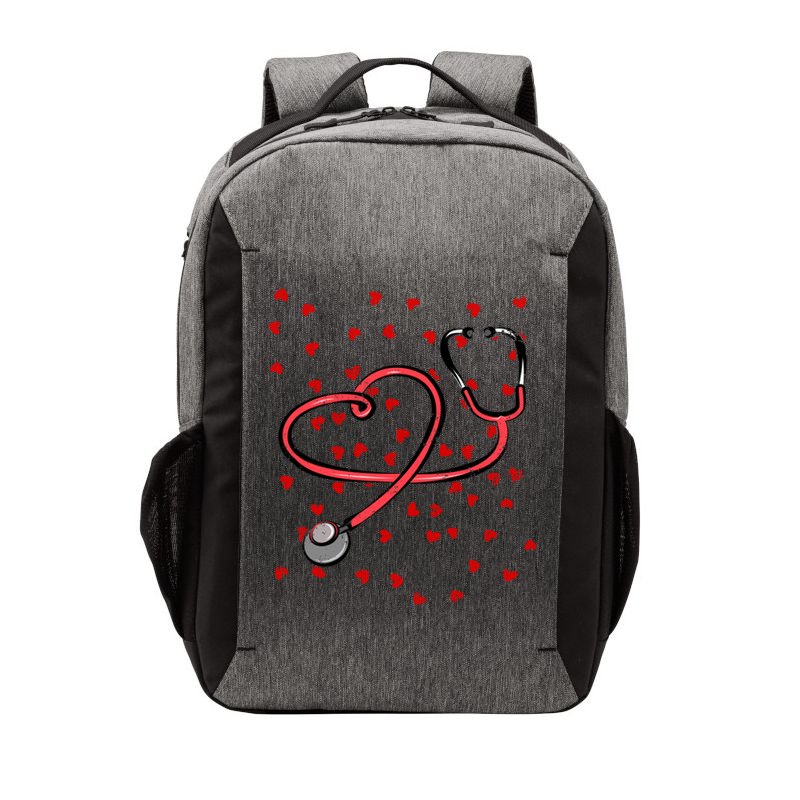 Valentines Day Nurse Stethoscope Hearts Vector Backpack