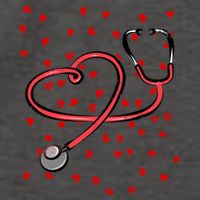 Valentines Day Nurse Stethoscope Hearts Vector Backpack