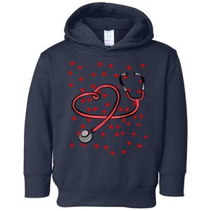 Valentines Day Nurse Stethoscope Hearts Toddler Hoodie