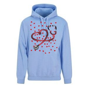 Valentines Day Nurse Stethoscope Hearts Unisex Surf Hoodie