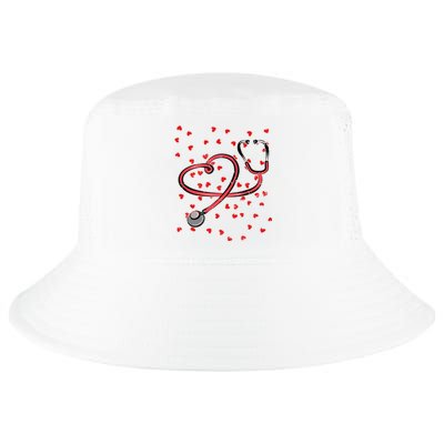 Valentines Day Nurse Stethoscope Hearts Cool Comfort Performance Bucket Hat