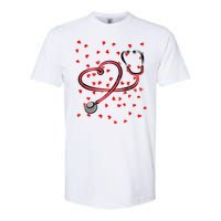 Valentines Day Nurse Stethoscope Hearts Softstyle CVC T-Shirt