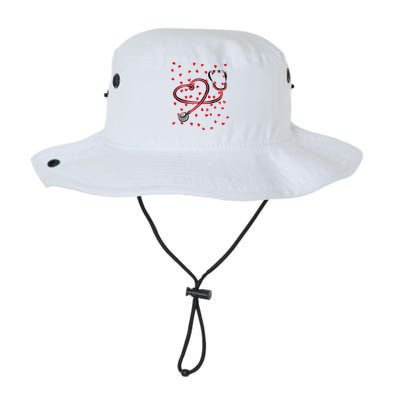Valentines Day Nurse Stethoscope Hearts Bucket Hat