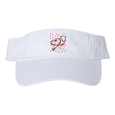 Valentines Day Nurse Stethoscope Hearts Visor