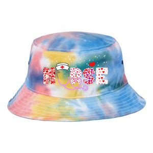 Valentines Day Nurse Logo Tie Dye Newport Bucket Hat