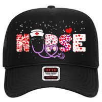 Valentines Day Nurse Logo High Crown Mesh Back Trucker Hat