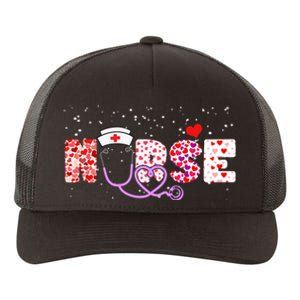 Valentines Day Nurse Logo Yupoong Adult 5-Panel Trucker Hat