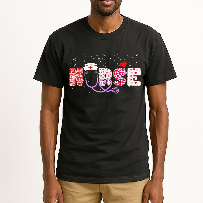 Valentines Day Nurse Logo Tall T-Shirt