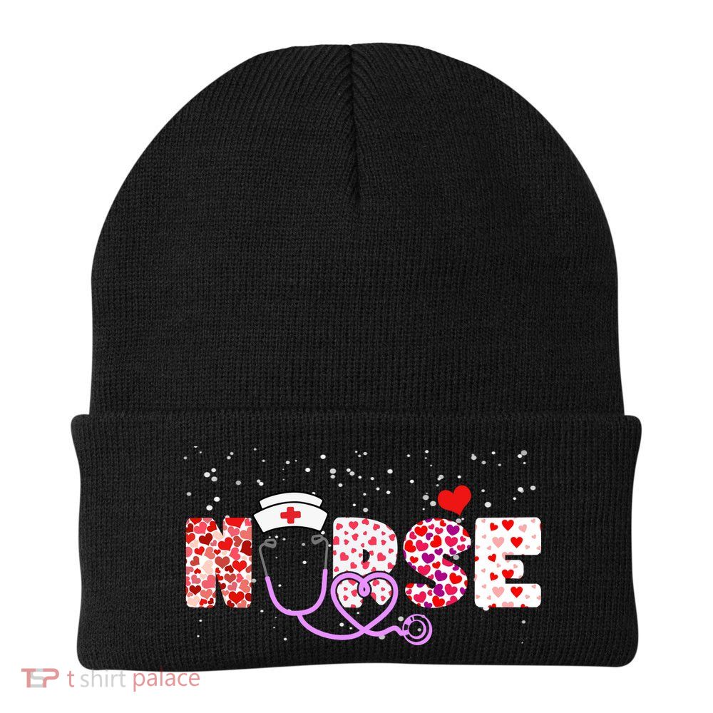 Valentines Day Nurse Logo Beanie