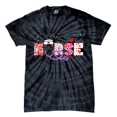 Valentines Day Nurse Logo Tie-Dye T-Shirt