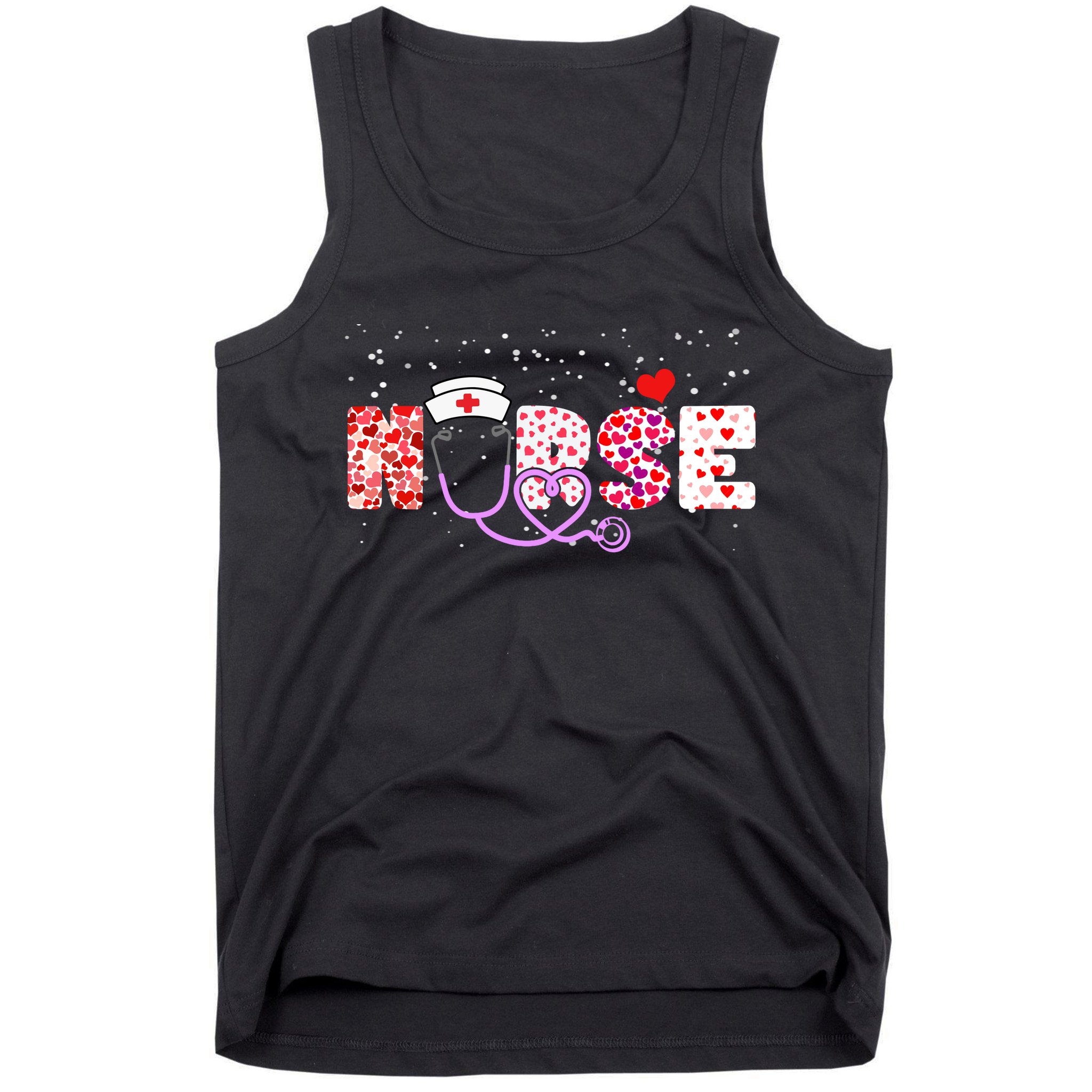 Valentines Day Nurse Logo Tank Top