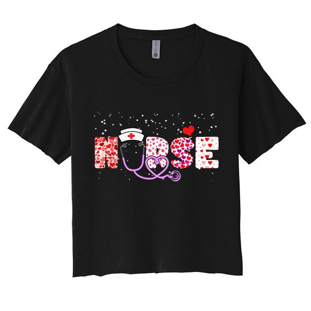 Valentines Day Nurse Logo Crop Top
