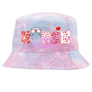 Valentines Day Nurse Logo Tie-Dyed Bucket Hat