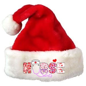 Valentines Day Nurse Logo Premium Christmas Santa Hat