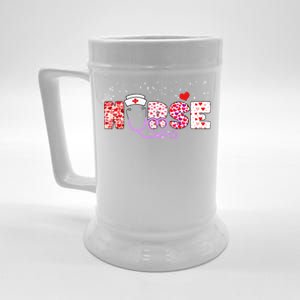 Valentines Day Nurse Logo Beer Stein