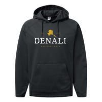 Vintage Denali National Park Alaska Souvenir Est 1917 Performance Fleece Hoodie