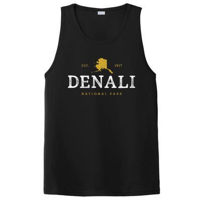 Vintage Denali National Park Alaska Souvenir Est 1917 PosiCharge Competitor Tank