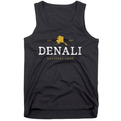 Vintage Denali National Park Alaska Souvenir Est 1917 Tank Top