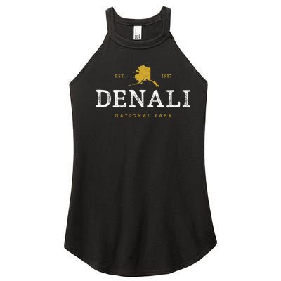 Vintage Denali National Park Alaska Souvenir Est 1917 Women’s Perfect Tri Rocker Tank