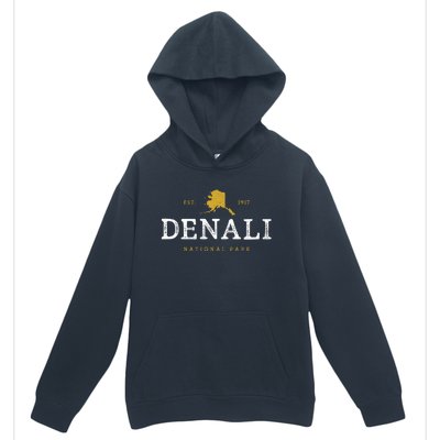 Vintage Denali National Park Alaska Souvenir Est 1917 Urban Pullover Hoodie