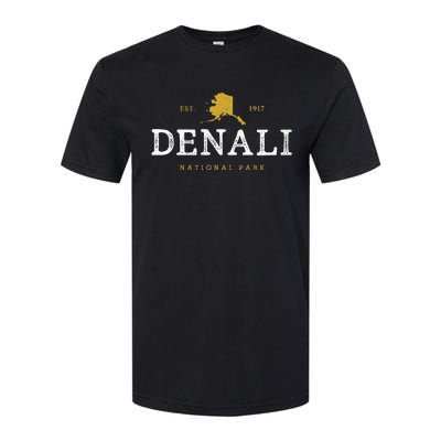 Vintage Denali National Park Alaska Souvenir Est 1917 Softstyle® CVC T-Shirt