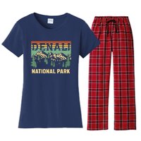 Vintage Denali National Park Denali Park Alaska Women's Flannel Pajama Set