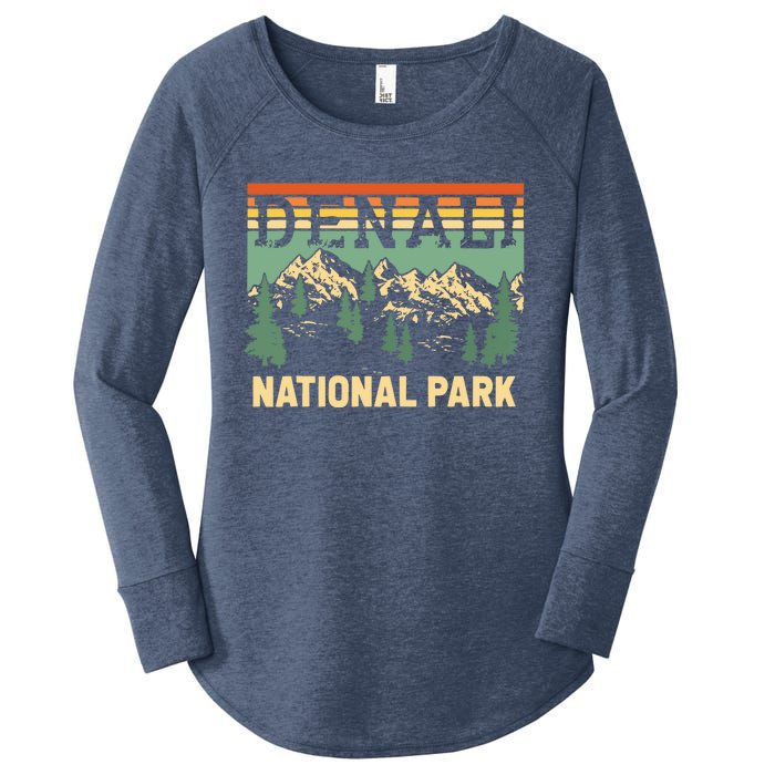 Vintage Denali National Park Denali Park Alaska Women's Perfect Tri Tunic Long Sleeve Shirt