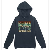 Vintage Denali National Park Denali Park Alaska Urban Pullover Hoodie