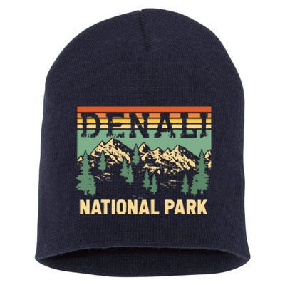 Vintage Denali National Park Denali Park Alaska Short Acrylic Beanie