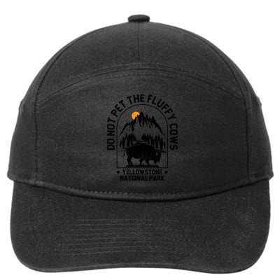 Vintage Do Not Pet The Fluffy Cows Yellowstone National Park 7-Panel Snapback Hat
