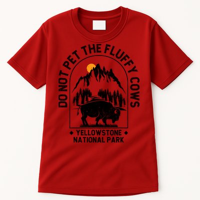 Vintage Do Not Pet The Fluffy Cows Yellowstone National Park Tall T-Shirt