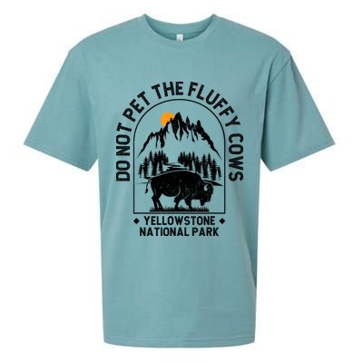 Vintage Do Not Pet The Fluffy Cows Yellowstone National Park Sueded Cloud Jersey T-Shirt
