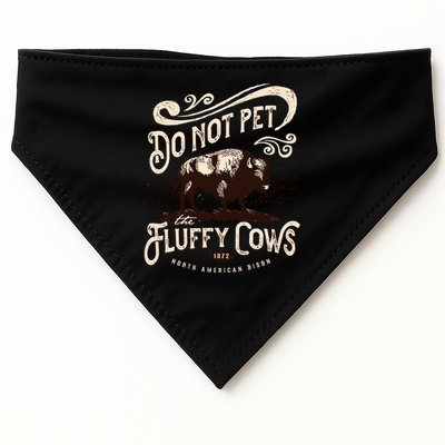 Vintage Do Not Pet the Fluffy Cows American Bison USA-Made Doggie Bandana