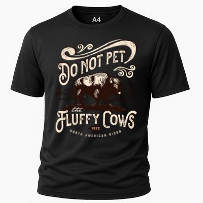 Vintage Do Not Pet the Fluffy Cows American Bison Performance Shirt