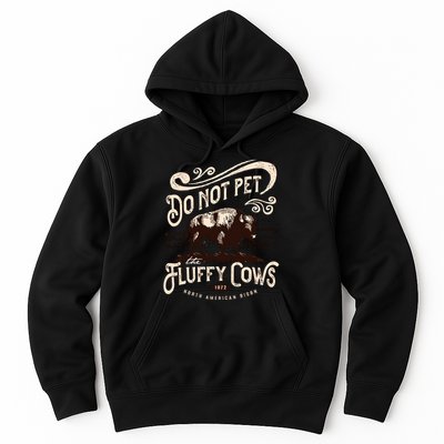 Vintage Do Not Pet the Fluffy Cows American Bison Hoodie