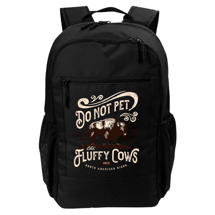 Vintage Do Not Pet the Fluffy Cows American Bison Backpack