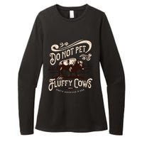 Vintage Do Not Pet the Fluffy Cows American Bison Womens CVC Long Sleeve Shirt