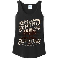 Vintage Do Not Pet the Fluffy Cows American Bison Ladies Essential Tank