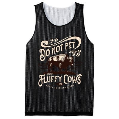 Vintage Do Not Pet the Fluffy Cows American Bison Mesh Reversible Basketball Jersey Tank