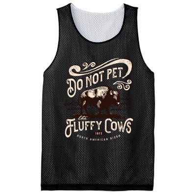 Vintage Do Not Pet the Fluffy Cows American Bison Mesh Reversible Basketball Jersey Tank