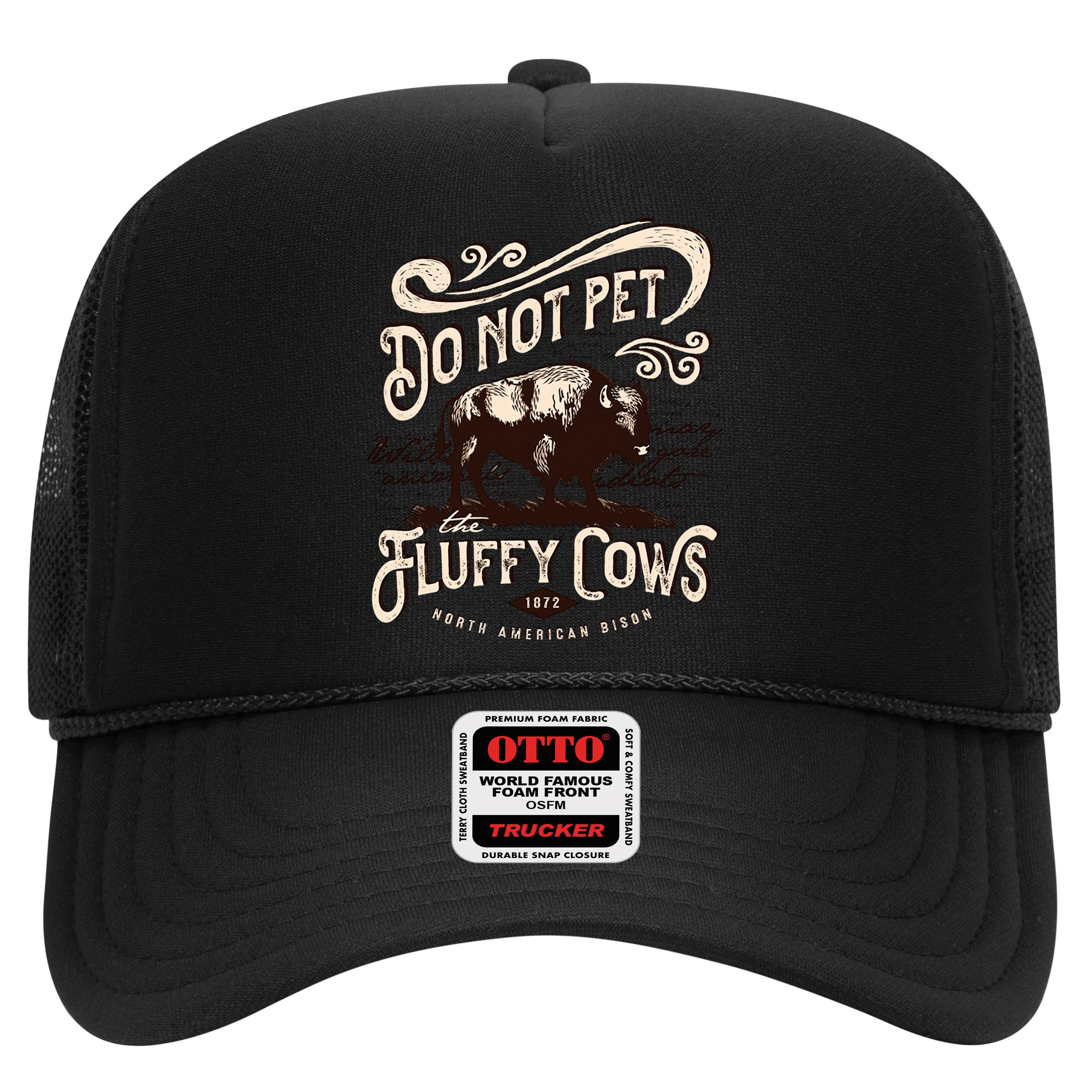 Vintage Do Not Pet the Fluffy Cows American Bison Hat