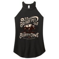 Vintage Do Not Pet the Fluffy Cows American Bison Women’s Perfect Tri Rocker Tank