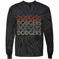 Vintage Dodgers Name Personalized Retro Gift Men Women Tie-Dye Long Sleeve Shirt