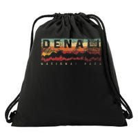 Vintage Denali National Park Denali Alaska Drawstring Bag