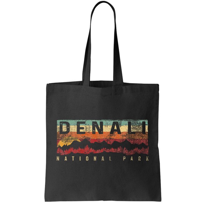 Vintage Denali National Park Denali Alaska Tote Bag