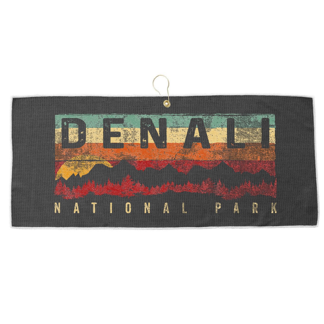 Vintage Denali National Park Denali Alaska Large Microfiber Waffle Golf Towel