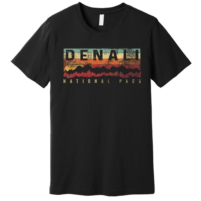 Vintage Denali National Park Denali Alaska Premium T-Shirt