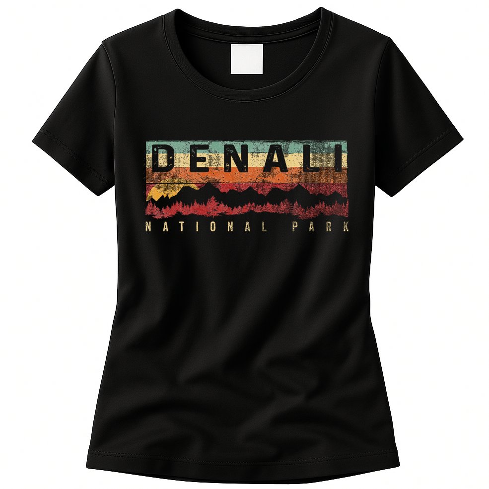 Vintage Denali National Park Denali Alaska Womens T-Shirt
