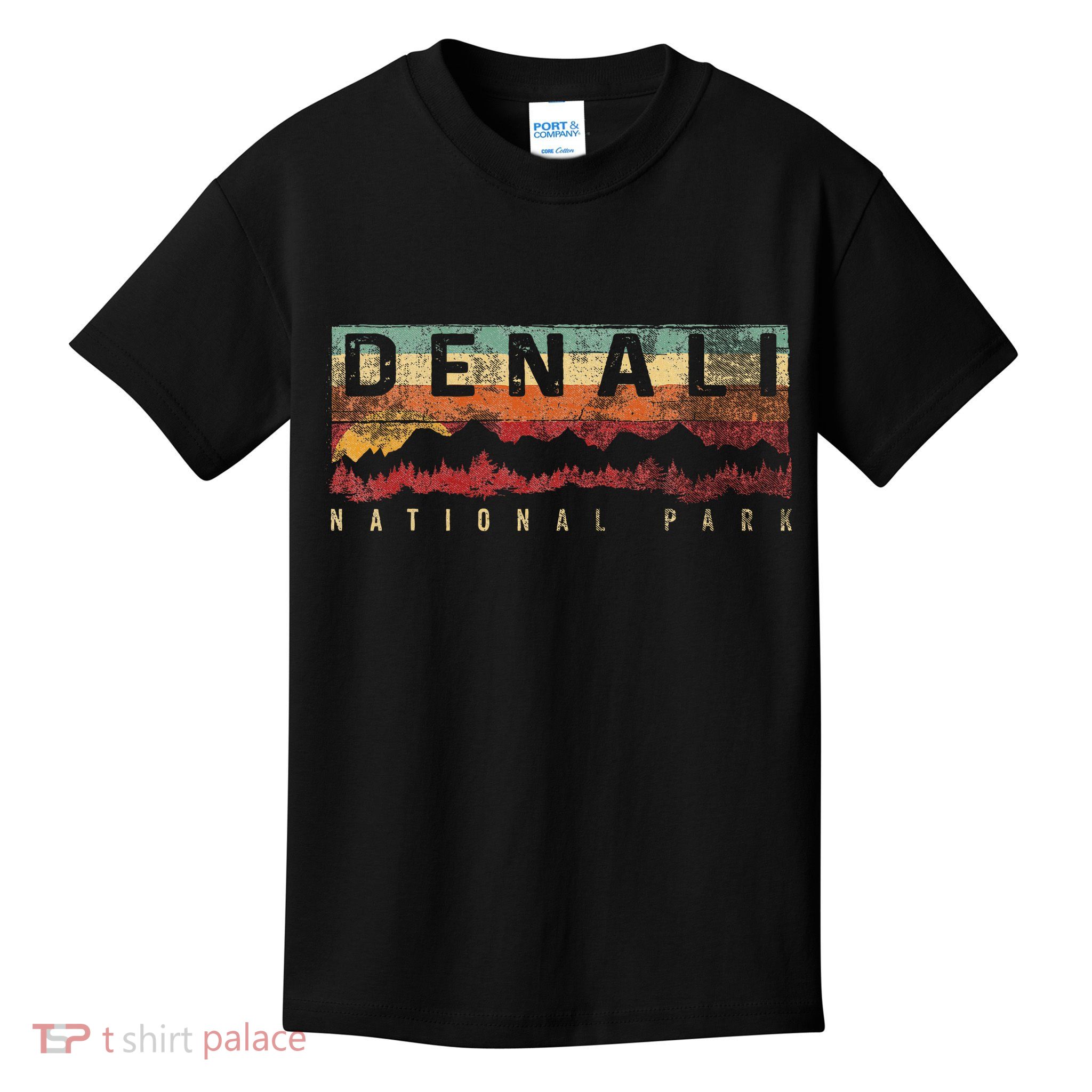 Vintage Denali National Park Denali Alaska Kids T-Shirt